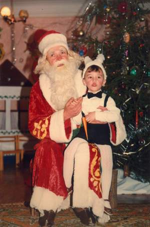 Игорь в костюме Зайка, 1996